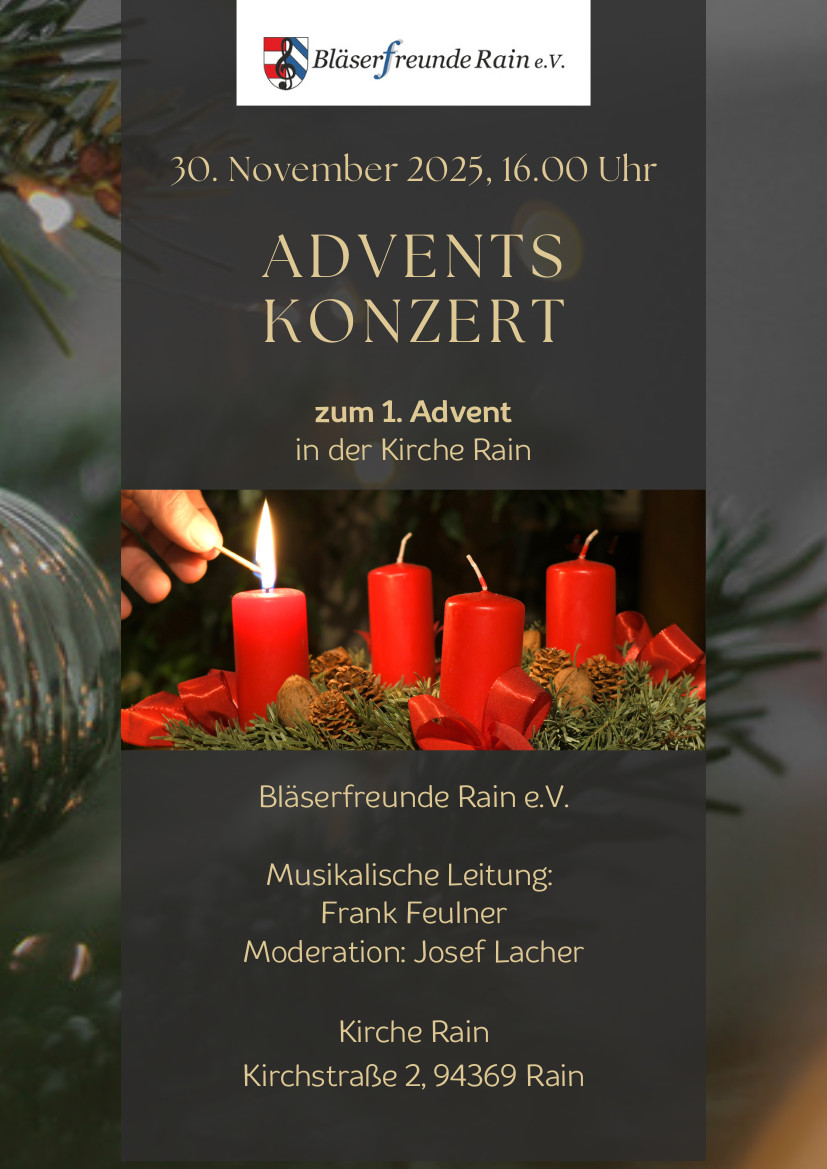 Plakat zum Adventskonzert am 30.11.2015